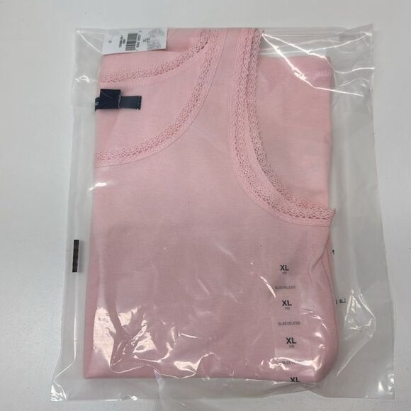 🔥GAP Pink Fitted Sleeveless Tank Top Sz xl 12 new - Picture 1 of 4